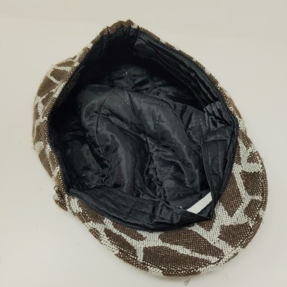 Angela & William Cheetah Print Pattern Hat Brown White OSFA Logo - Picture 9 of 11